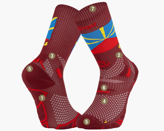Trail Ultra High Socks Reunion red